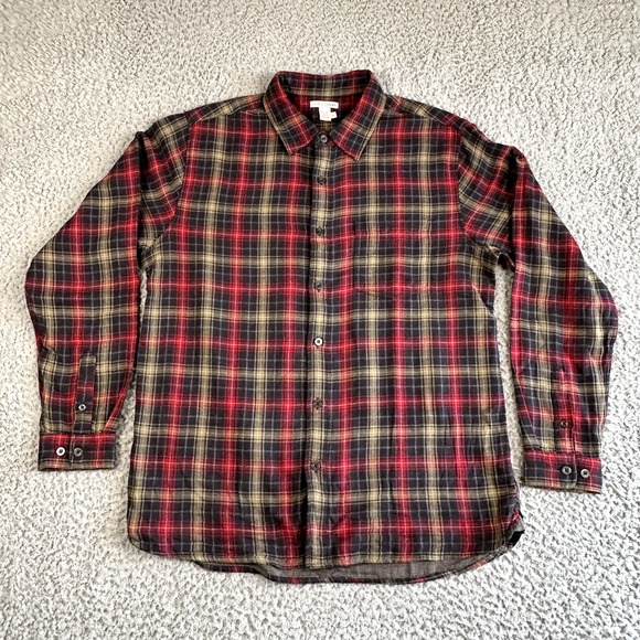 Carbon 2 Cobalt Shirt Men's Medium Plaid Flannel Button Up Lined Mid Weight - Picture 1 of 8
